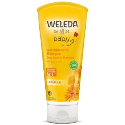 Weleda Baby Calendula Shampoo And Body Wash 200 ml jemný měsíčkový šampon na vlasy a tělo pro děti – Zbozi.Blesk.cz