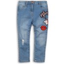 Minoti Rebel 10 kalhoty dívčí džínové s výšivkami modrá