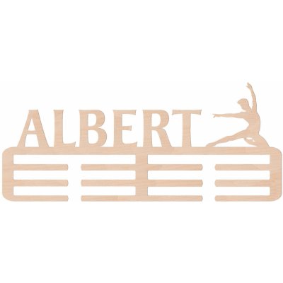 ČistéDřevo Dřevěný věšák na medaile balet Zvolte Muž – Zboží Dáma