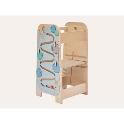 BusyKids Rostoucí učící věž edukativní 5v1 Play 75 cm modrá – Sleviste.cz