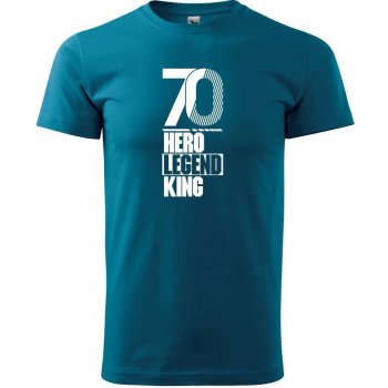 Hero Legend King x Queen 1970 klasické pánské triko petrolejová