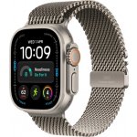 Apple Watch Ultra 4 49mm přírodní titan s přírodním titanovým milánským tahem L MJAA4QC/A – Zboží Živě