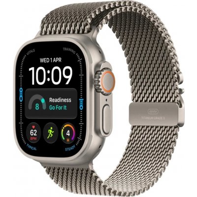 Apple Watch Ultra 4 49mm přírodní titan s přírodním titanovým milánským tahem L MJAA4QC/A – Zboží Živě