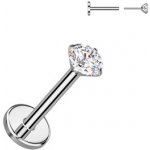 Šperky4U Piercing do brady Push in labreta Titan TIT1523-12063 – Zboží Dáma