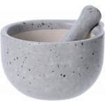 H&L Hmoždíř StoneLook 330 ml, kamenina, žulový efekt světle šedý – Zboží Mobilmania