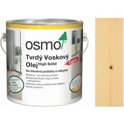 Osmo 3332 Tvrdý voskový olej Expres 2,5 l Bezbarvý hedvábný polomat – Zbozi.Blesk.cz