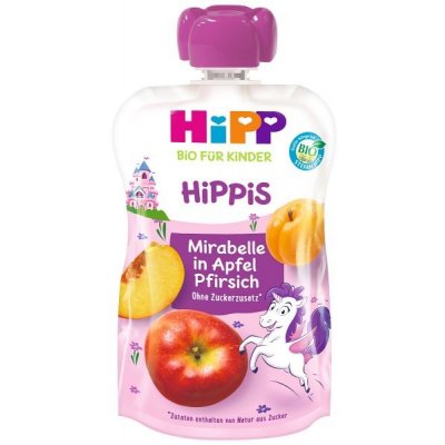 HiPP BIO Hippis Jablko Broskev Mirabelka 100 g – Zboží Dáma