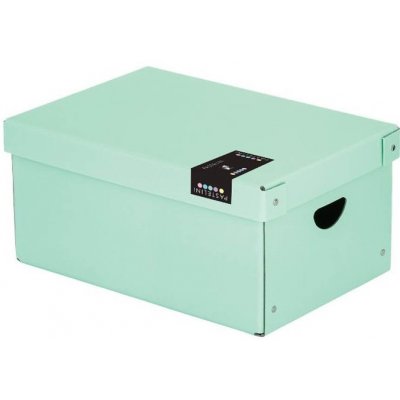 Karton P+P Krabice úložná lamino PASTELINI - zelená / 35,5 x 24 x 16 cm – Zboží Mobilmania