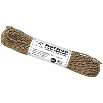 ROTHCO Šňůra PARACORD nylon 550LB 30m 4mm 6-COL DESERT – Zboží Dáma