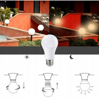 Berge LED žárovka E27 11W se soumrakovým senzorem neutrální bílá Z-SM-E27-11W-4000K – Zboží Živě