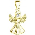 Evolution Group Pavona Pozlacený přívěsek s krystalem Swarovski Andělíček 34262.1 – Hledejceny.cz