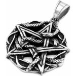 Steel Jewelry Přívěsek PENTAGRAM S HADEM Chirurgická ocel PR240205 – Zboží Dáma