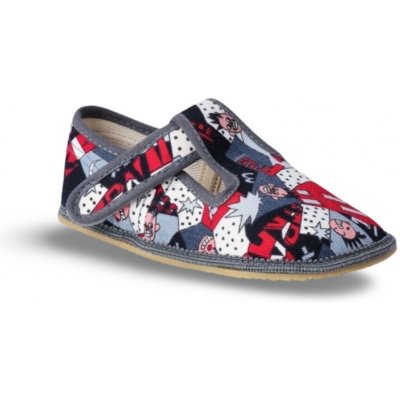 Beda Barefoot přezůvky Comics šedé – Zboží Mobilmania