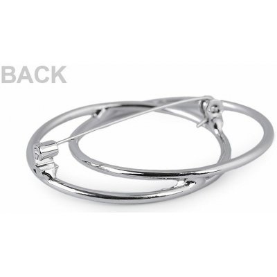 Minimalistická brož kruhy platina – Hledejceny.cz