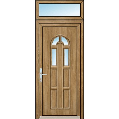 OknaDvereNaMiru.cz Vchodové dveře 3D Linda 3 + Nadsvětlík bílá 105 x 220 cm – Hledejceny.cz