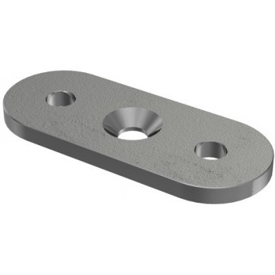 Hahn Steel Montážní destička pro madlo s plochým základem - aisi 316,brus – Zboží Mobilmania