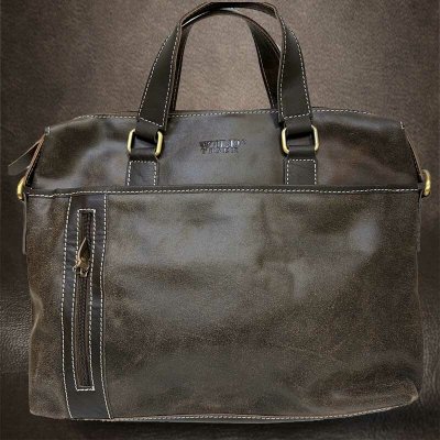 Velká kožená příruční taška přes rameno broušená černá kůže – Hledejceny.cz