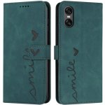 VSECHNONAMOBIL 79508 ART SMILE Peněženkový obal s řemínkem pro Sony Xperia 10 VI zelený – Hledejceny.cz