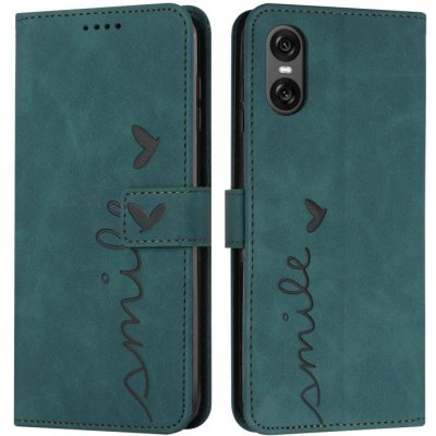 VSECHNONAMOBIL 79508 ART SMILE Peněženkový obal s řemínkem pro Sony Xperia 10 VI zelený – Hledejceny.cz