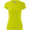 Dámské sportovní tričko Malfini Fantasy žlutá neonová