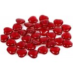 CZ Skleněné korálky srdíčka 10x10, červená transparent 90090- 6ks – Zboží Dáma