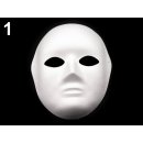 Karnevalový kostým maska na obličej bílá