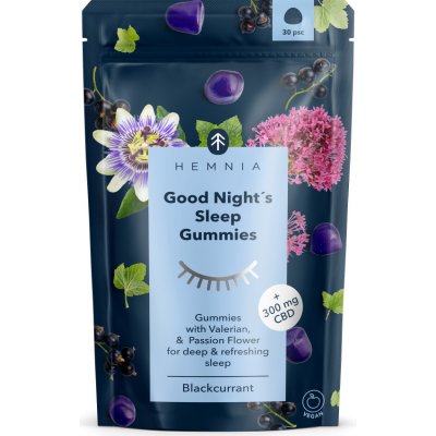 HEMNIA Good night sleep gummies + 300 mg CBD 30 ks – Sleviste.cz