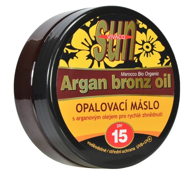 SunVital Argan Bronz Oil opalovací máslo SPF15 200 ml