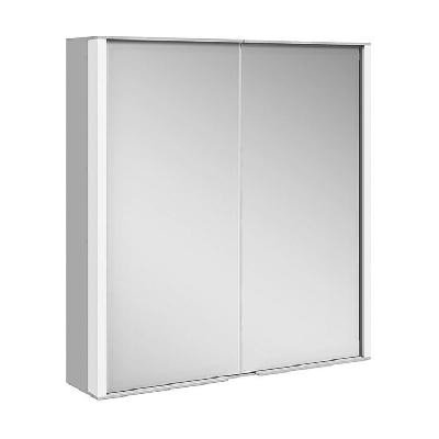 Keuco Royal Match - Zrcadlová skříňka s LED osvětlením, 650x700x160 mm, stříbrný elox 12801171311