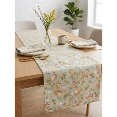 MKLuzkoviny.cz Velikonoční běhoun Zajíčci zelený 40x180cm – Hledejceny.cz