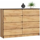 Ak furniture Kuba 140 cm 8 šuplíků