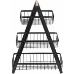 Koš na ovoce a zeleninu kovový dekorativní stojan třipatrový – Zboží Dáma Koš na ovoce a zeleninu kovový dekorativní stojan třipatrový – Zboží Dáma