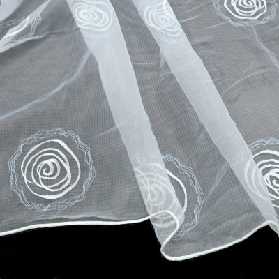 Organzová záclona Květy modré bez obšití 280 – Hledejceny.cz