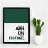 Plakát Zelený plagát na stenu s futbalovým motívom zelená A3