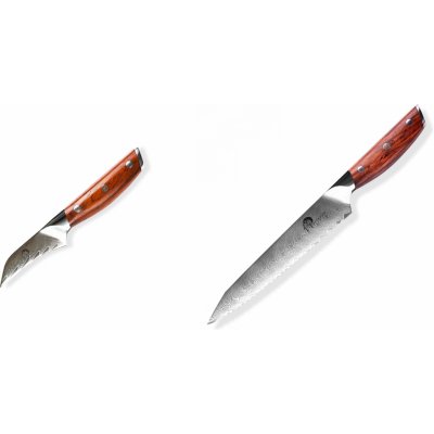 Dellinger Rose Wood Japonský nůž na okrajování ovoce a zeleniny Damascus 70 mm – Zboží Mobilmania
