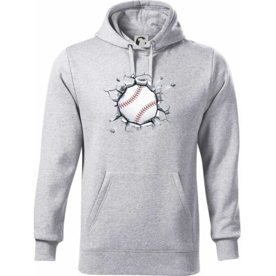 Baseball míč v triku mikina Cape s kapucí světlešedý melír – Hledejceny.cz