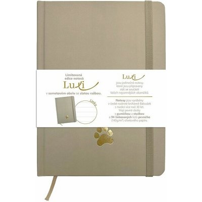 Baloušek Tisk Notes Luxi linky A5 amino moka – Zboží Mobilmania
