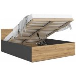 DobreSny Panama se zvedacím dřevěným roštem šedá dub – Sleviste.cz