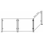 Hahn Steel Set zábrany III. do 80 do 150cm, sloupky Ø 33,7mm, výška sloupku: 75cm Šířka prvního pole: 100cm, Šířka druhého pole: 120cm, Šířka třetího pole: 120cm – Zboží Mobilmania