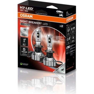 Osram 12V H7 NightBreaker +330% LED SMART OSRAM, set 2ks – Sleviste.cz
