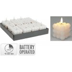 Harasim velkoobchod s. r. o. LED bílá svíčka Bubbles s časovačem, 5,8 x 5,8 cm, sada 16 ks – Hledejceny.cz