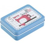 Plechová krabička na šití Varianta: 3 modrá nebeská, Balení: 1 ks – Hledejceny.cz