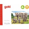 Puzzle Goki Africká zvířata: Sloni 24 dílků