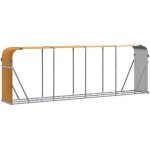 Shumee Dřevník pozinkovaná ocel 300 x 45 x 100 cm světle hnědý – Zboží Mobilmania