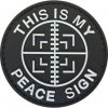 Nášivka ARMED PATCHES PVC nášivka Peace Sign, černá