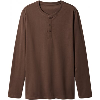 Esmara Men pánské triko s dlouhými rukávy hnědá – Sleviste.cz