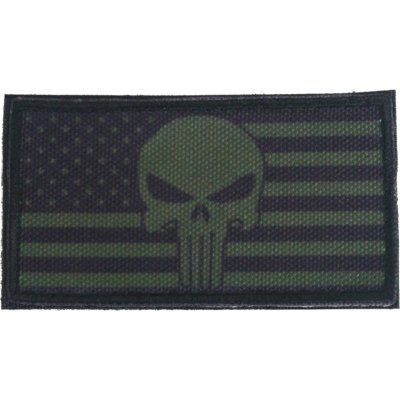Textilní nášivka vlajka USA Punisher zelená Army – Hledejceny.cz