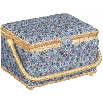Bellatex BOX na šití, šedá, tyrkysová, oranžová - 24x17,5x13 cm – Hledejceny.cz