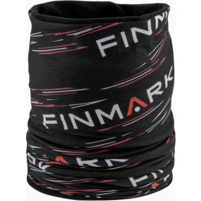 Finmark Children’s multifunctional scarf with fleece Černá Bílá Červená – Zboží Dáma