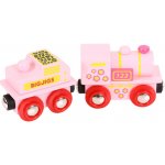 Bigjigs mašinka růžová s tendrem – Zboží Dáma